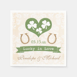 Guardanapo De Papel Casamento Lucky Horsfere e Shamrock