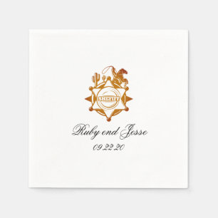 Guardanapo De Papel Casamento Magic Western Dark Brown