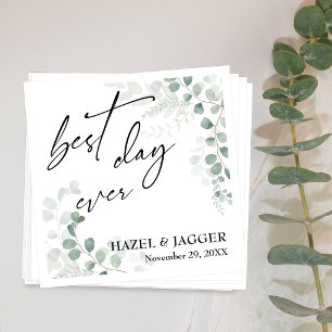 Guardanapo De Papel Casamento Mais Elegante Dia de Verde