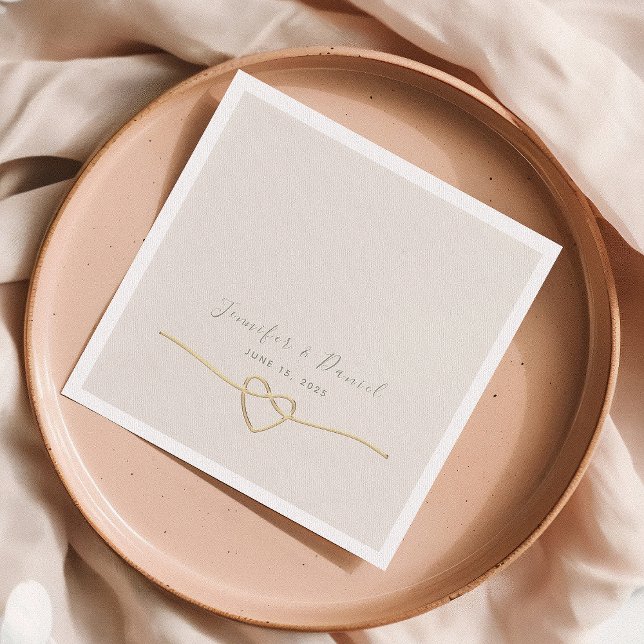 Guardanapo De Papel Casamento Minimalista (Criador carregado)