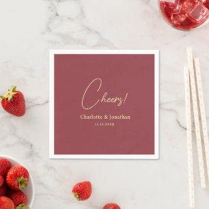 Guardanapo De Papel Casamento minimalista com guião de animação modern