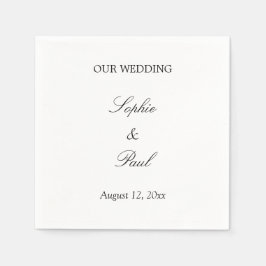 Guardanapo De Papel Casamento Minimalista Elegante Napkins