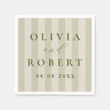 Casamento Minimalista em Listras Verticais Verde S