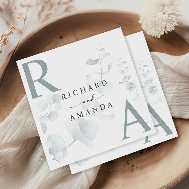 Guardanapo De Papel Casamento Minimalista Moderno Elegante (Criador carregado)