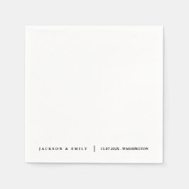 Guardanapo De Papel Casamento Minimalista Moderno Personalizado