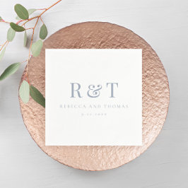 Guardanapo De Papel Casamento Minimalista Monograma Moderno
