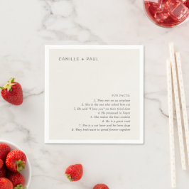 Guardanapo De Papel Casamento Minimalista Neutro Elegante