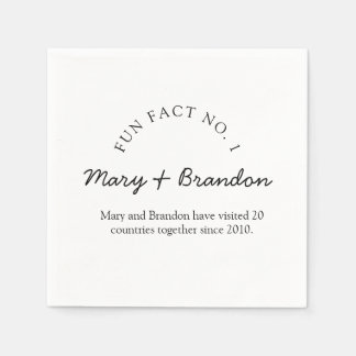 Guardanapo De Papel Casamento Minimalista Preto e Branco de Curiosidad