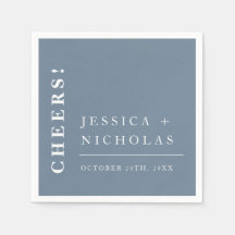 Casamento Mínimo Elegante Azul Moderno