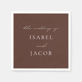 Guardanapo De Papel Casamento mínimo SYDNEY Espresso Brown