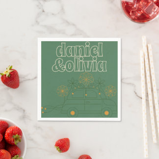 Guardanapo De Papel Casamento Mínimo Verde Vosvos
