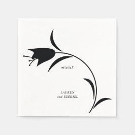 GUARDANAPO DE PAPEL CASAMENTO MOD BLACK TULIP