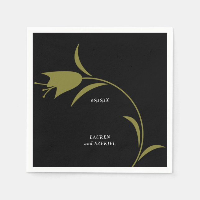 GUARDANAPO DE PAPEL CASAMENTO MOD OLIVE TULIP (Frente)