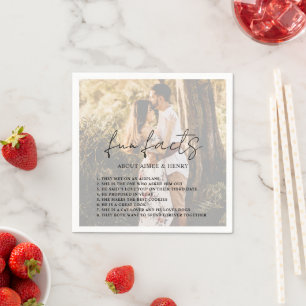Guardanapo De Papel Casamento Moderno com Letra Rústica em Foto