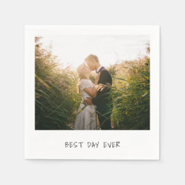 Guardanapo De Papel Casamento Moderno de Foto Simples e Bonito