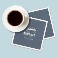 Casamento Moderno e Minimalista Simples Marinho