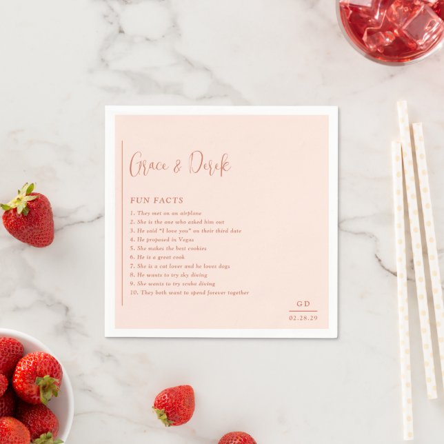 Guardanapo De Papel Casamento Moderno Grace Peach (Insitu)
