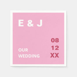 Guardanapo De Papel Casamento Moderno Magenta Rosa Napkins