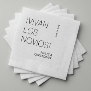 Guardanapo De Papel Casamento Moderno Minimalista "Vivan Los Novas"