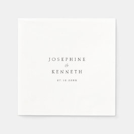Guardanapo De Papel Casamento Moderno Mínimo Elegante