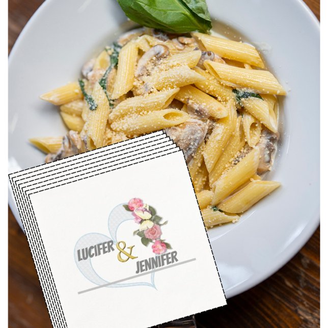 Guardanapo De Papel Casamento moderno personalizado Napkins (Criador carregado)