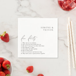 Guardanapo De Papel Casamento Moderno Preto e Branco Limpo