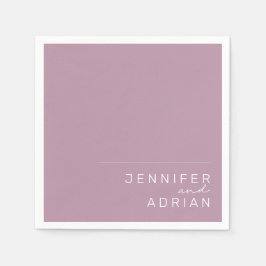 Guardanapo De Papel Casamento Moderno Roxo Mínimo Roxo Elegante Pastel
