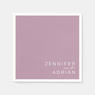 Guardanapo De Papel Casamento Moderno Roxo Mínimo Roxo Elegante Pastel