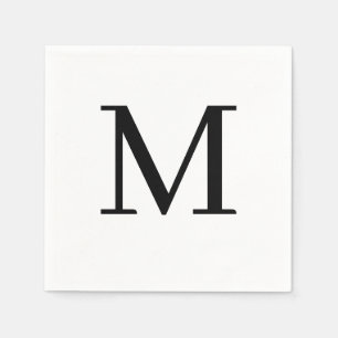 Guardanapo De Papel Casamento Monograma Design Clássico de Napkin