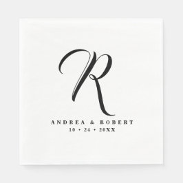 Guardanapo De Papel Casamento Monograma Napkins com Nome