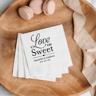 Guardanapo De Papel Casamento Monograma Preto Love Is Sweet