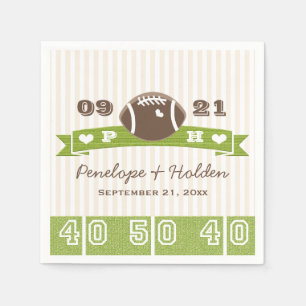 Guardanapo De Papel Casamento Monogrammed do futebol