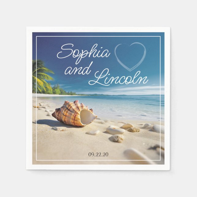 Guardanapo De Papel Casamento na moda de Verão (Frente)