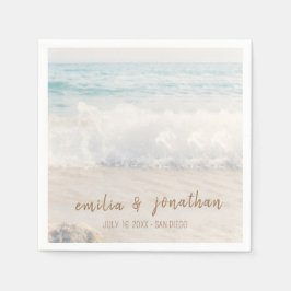 Guardanapo De Papel Casamento na Praia | Casamento à Beira-Mar