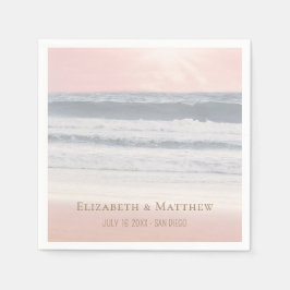Guardanapo De Papel Casamento na Praia | Casamento à Beira-Mar
