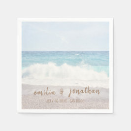 Guardanapo De Papel Casamento na Praia | Casamento à Beira-Mar