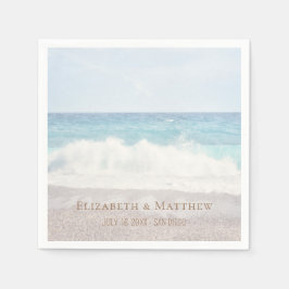 Guardanapo De Papel Casamento na Praia | Casamento à Beira-Mar