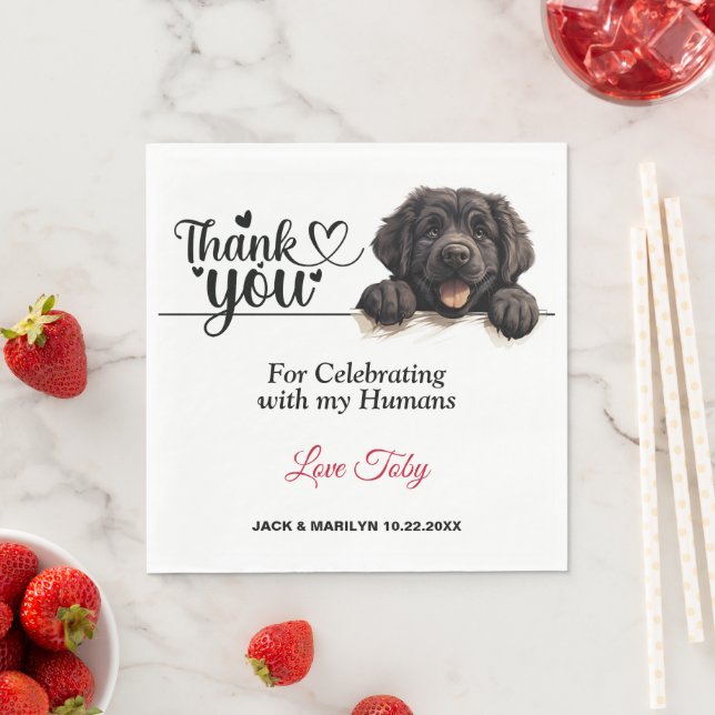 Guardanapo De Papel Casamento na Terra Nova Obrigado (Insitu)