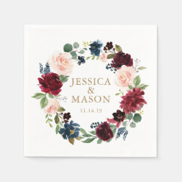 Guardanapo De Papel Casamento Napkin Burgundy Cocktail Napkin