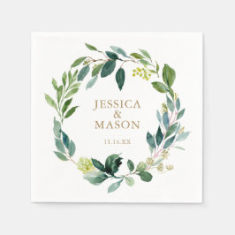 Guardanapo De Papel Casamento Napkin Greenery Cocktail Napkin