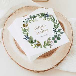 Guardanapo De Papel Casamento Napkin Greenery Cocktail Napkin