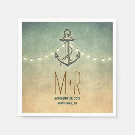 Guardanapo De Papel casamento náutico âncora
