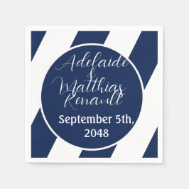 Guardanapo De Papel Casamento Náutico Náutico Elegante - Marinho Azul,