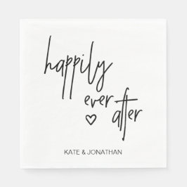 Guardanapo De Papel Casamento Negro e Branco Coquetel Napkins