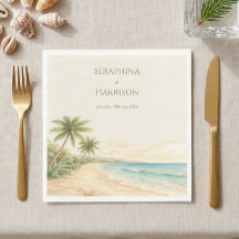 Casamento no Destino de Praia com Aquarela Costeir