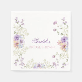 Guardanapo De Papel Casamento no Jardim da Casa de Campo com Flores Si