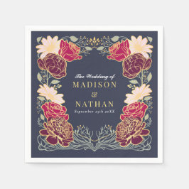 Guardanapo De Papel Casamento no Jardim Floral Encantado de Fantasia