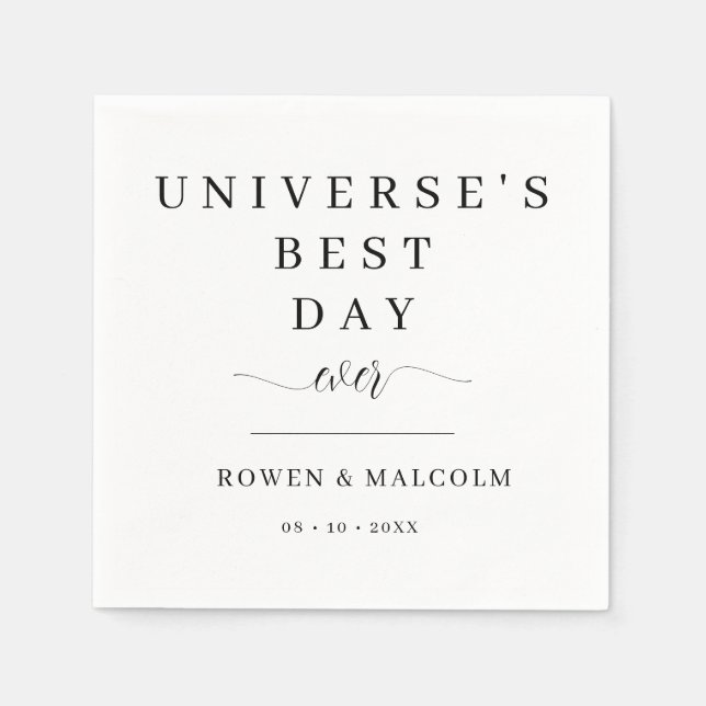 Guardanapo De Papel Casamento no Melhor Dia do Universo (Frente)