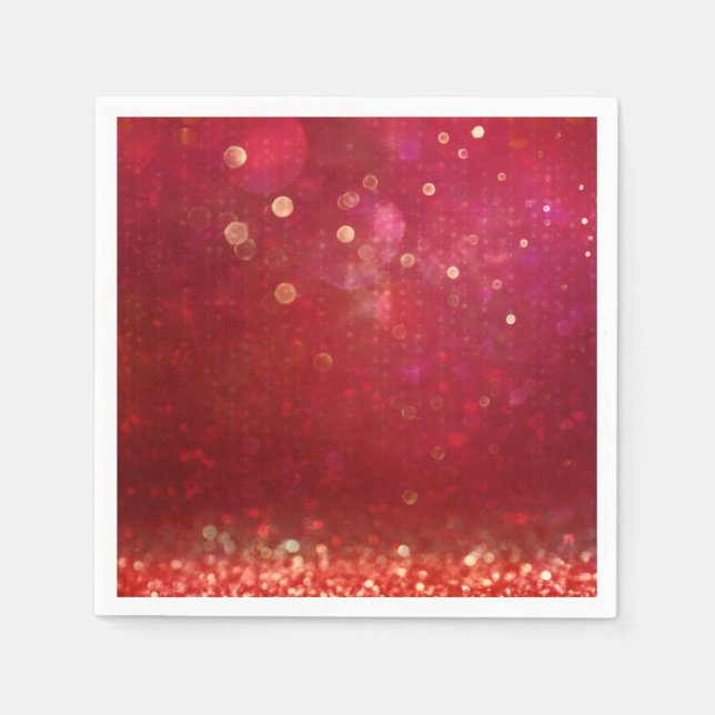 Guardanapo De Papel Casamento Noite Árabe Marroquina Vermelho e Dourad (Frente)