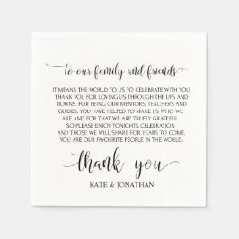 Guardanapo De Papel Casamento Obrigado Coquetel Napkins Por Recepção